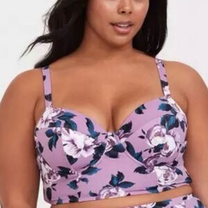 Torrid Floral bikini top size 3R